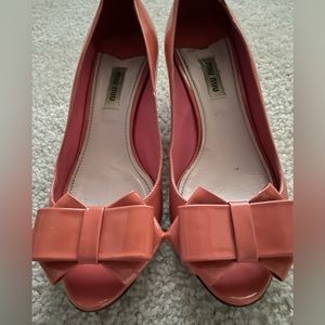 Miu Miu Bow Kitten heel sandals- Patent leather